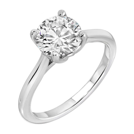 Eternal Spark 2 CT round brilliant diamond ring in platinum with VVS2 clarity and E color grade