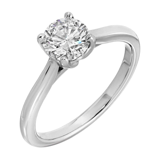 Exquisite Shine 1.05 CT VVS1 D round brilliant diamond platinum ring
