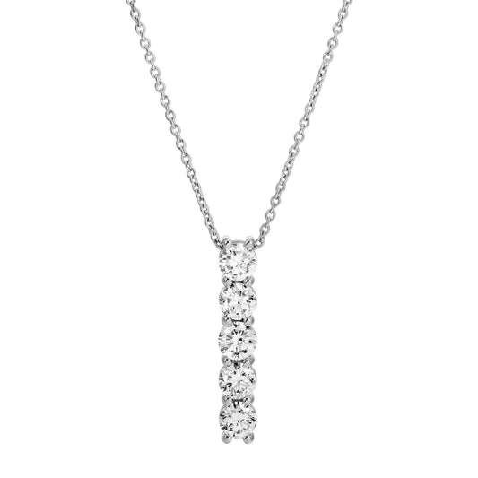 Luminous Promise round diamond pendant 2.5 cttw 14K white gold necklace