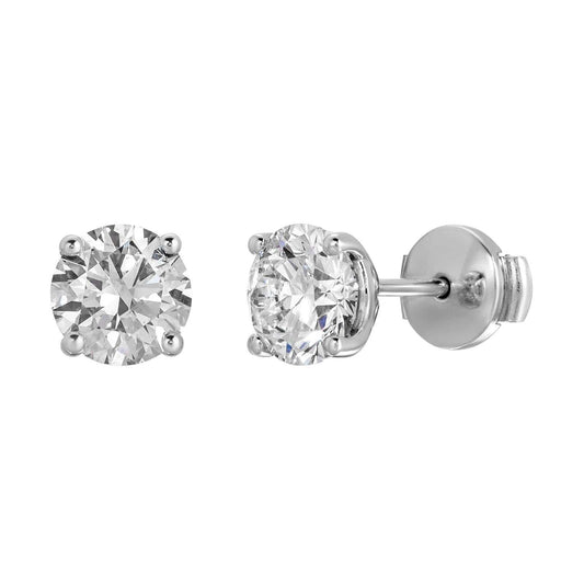 Ethereal Promise 2.24 cttw round diamond earrings in 14K white gold G/VS2 quality