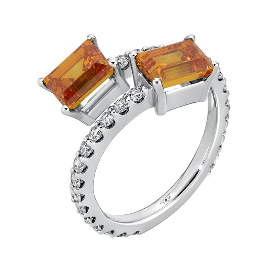 Infinite Brilliance emerald cut diamond ring 3.30 carat 14K white gold VS1