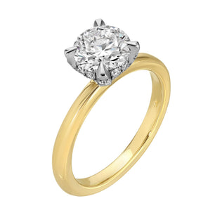 Timeless Devotion - Round Diamond Ring 1.24 cttw 14K Yellow Gold (D/VVS1)