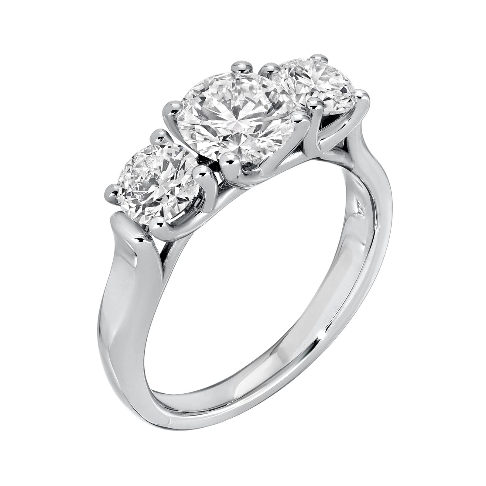 Celestial Bliss - Round Diamond Ring 4.05 cttw 14K White Gold (F/VVS2)