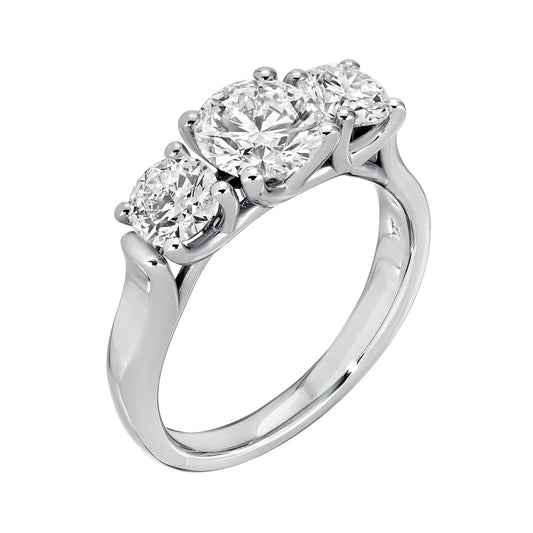 Celestial Bliss - Round Diamond Ring 4.05 cttw 14K White Gold (F/VVS2)