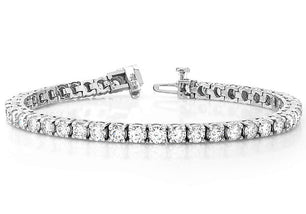 Dazzling Eternity - Round Diamond Bracelet 11.8 cttw 14K White Gold (E/VS1)