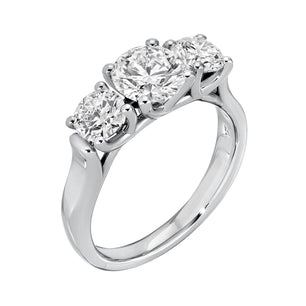 Luminous Grace - Round Diamond Ring 4.26 cttw 14K White Gold (G/VS1)