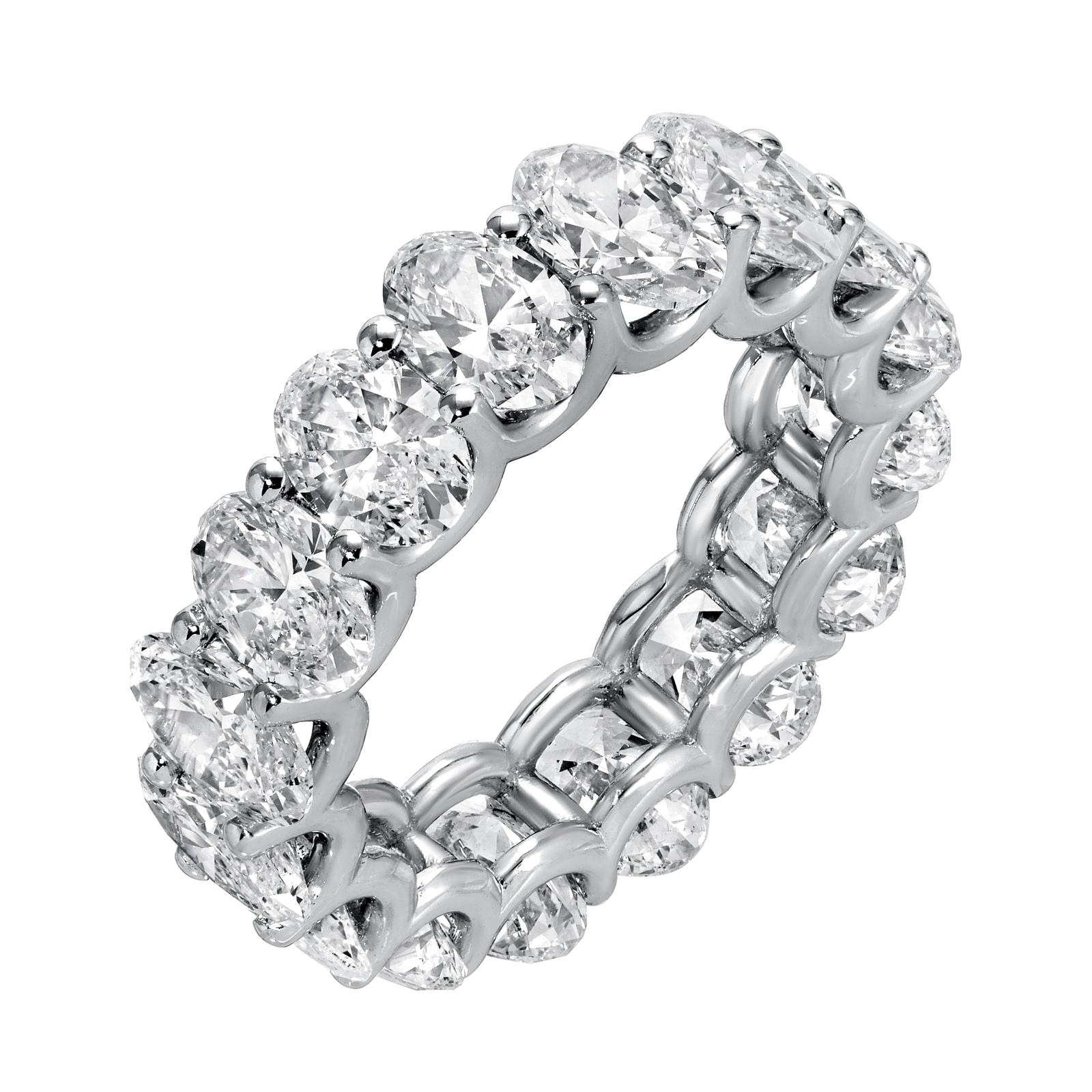 Endless Bliss - Oval Diamond Ring 9.60 cttw 14K White Gold (E/VVS2)