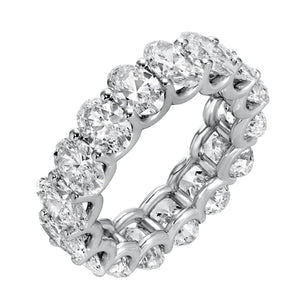 Endless Bliss - Oval Diamond Ring 9.60 cttw 14K White Gold (E/VVS2)