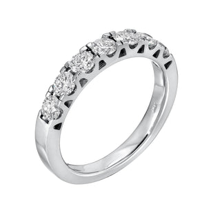 Radiant Spark - Round Diamond Ring 1.20 cttw 14K White Gold (F/VS1)