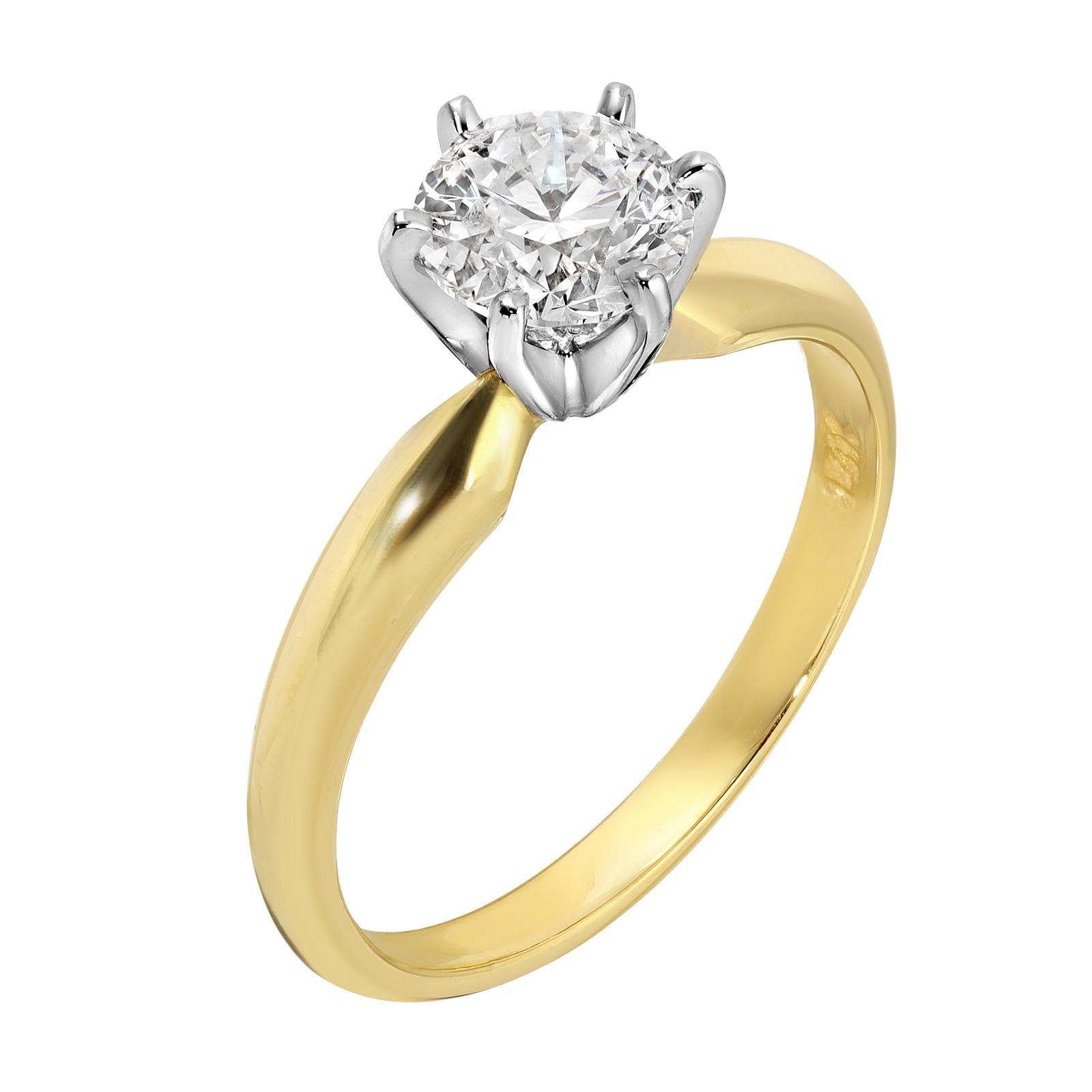 Golden Eternity - Round Diamond Ring 1.01 cttw 14K Yellow Gold (D/VVS1)