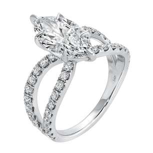 Majestic Bliss - Marquise Diamond Ring 2.9 cttw White Gold (F/VS2)