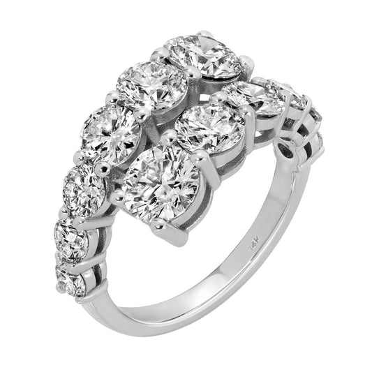 Refined Brilliance - Round Diamond Ring 4.00 cttw 14K Yellow or White Gold (F/VVS2)