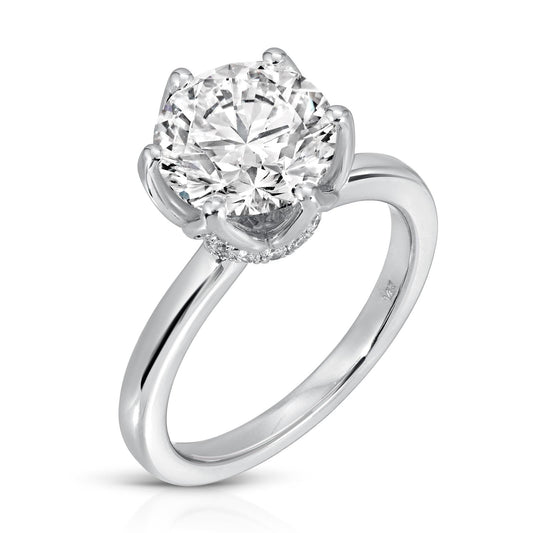 Radiant Horizon - Round Diamond Ring 2.16 cttw 14K White Gold (E/VVS2)