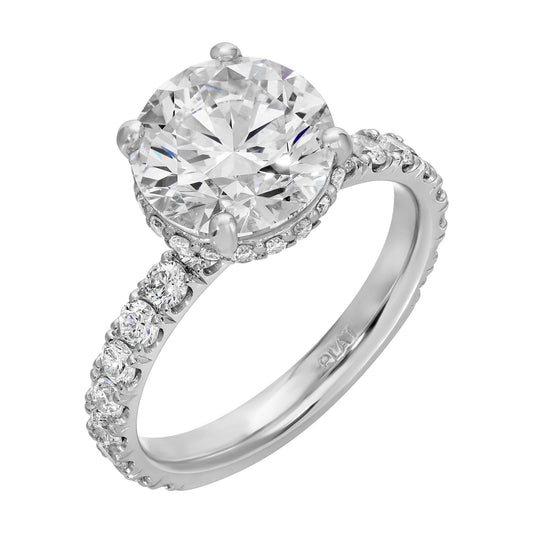 Heavenly Grace - Round Diamond Ring 3.96 cttw Platinum (F/VS1)