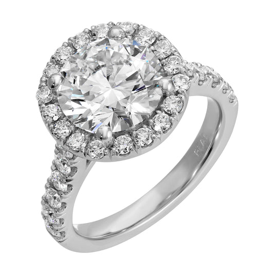 Ethereal Spark - Round Diamond Ring 2.9 cttw Platinum (E/VVS2)