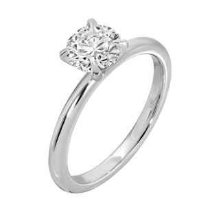 Brilliant Essence - Round Diamond Ring 1.04 cttw 14K White Gold (E/VS1)