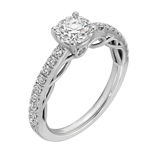 Pure Radiance - Round Diamond Ring 2.48 cttw 14K White Gold (F/VVS2)