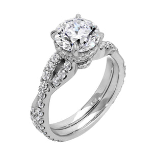 Infinite Charm - Round Diamond Ring 3.3 cttw 14K White Gold (F/VVS2)