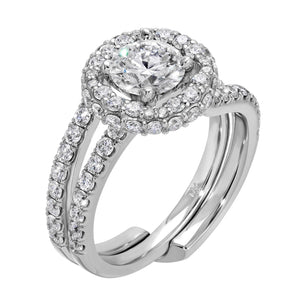 Luminous Glow - Round Diamond Ring 2.65 cttw 14K White Gold (E/VS1)