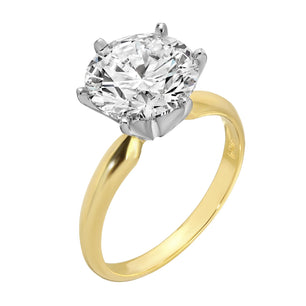 Regal Halo - Round Diamond Ring 3 cttw 14K Yellow Gold (G/VS2)