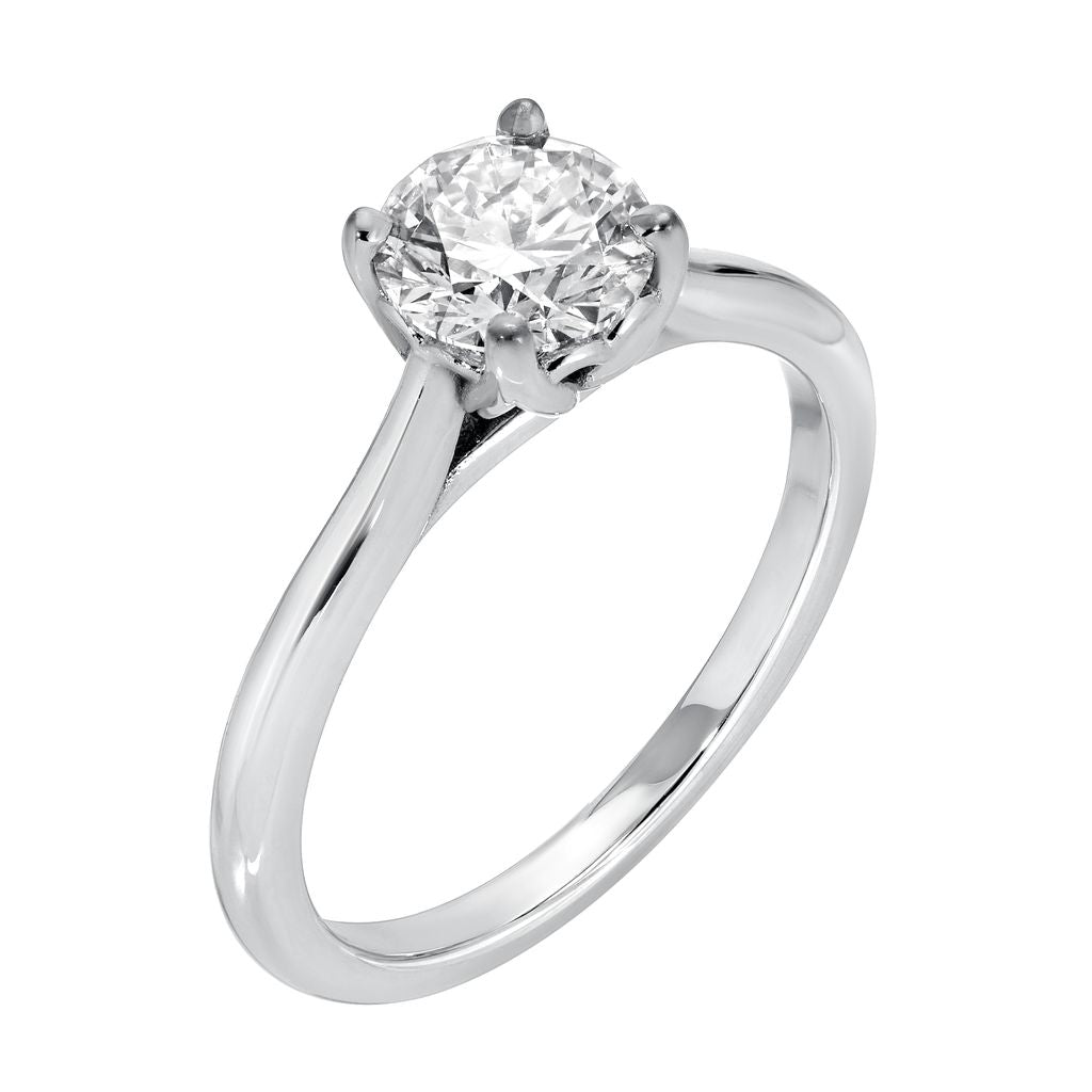 Twilight Charm - Round Diamond Ring 1.00 cttw 14K White Gold (E/VS1)